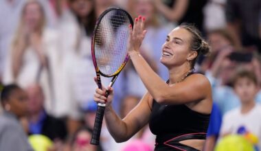 Fan proposes in stands during Sabalenka's match at US Open