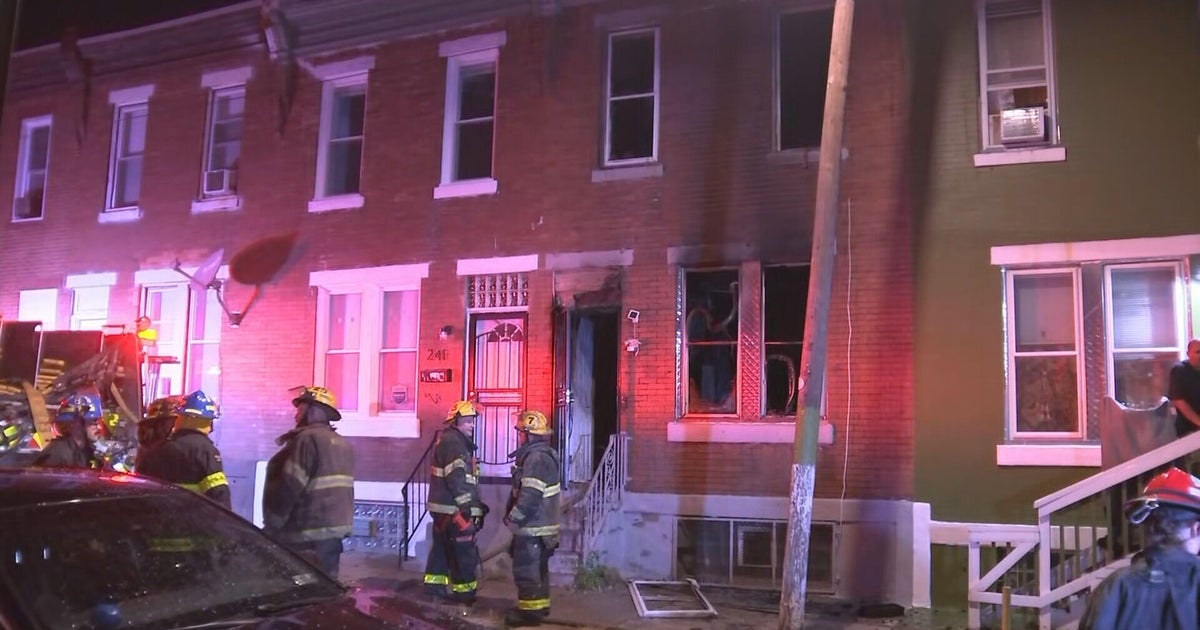 Woman jumps from second-story window as flames tear through North Philadelphia home