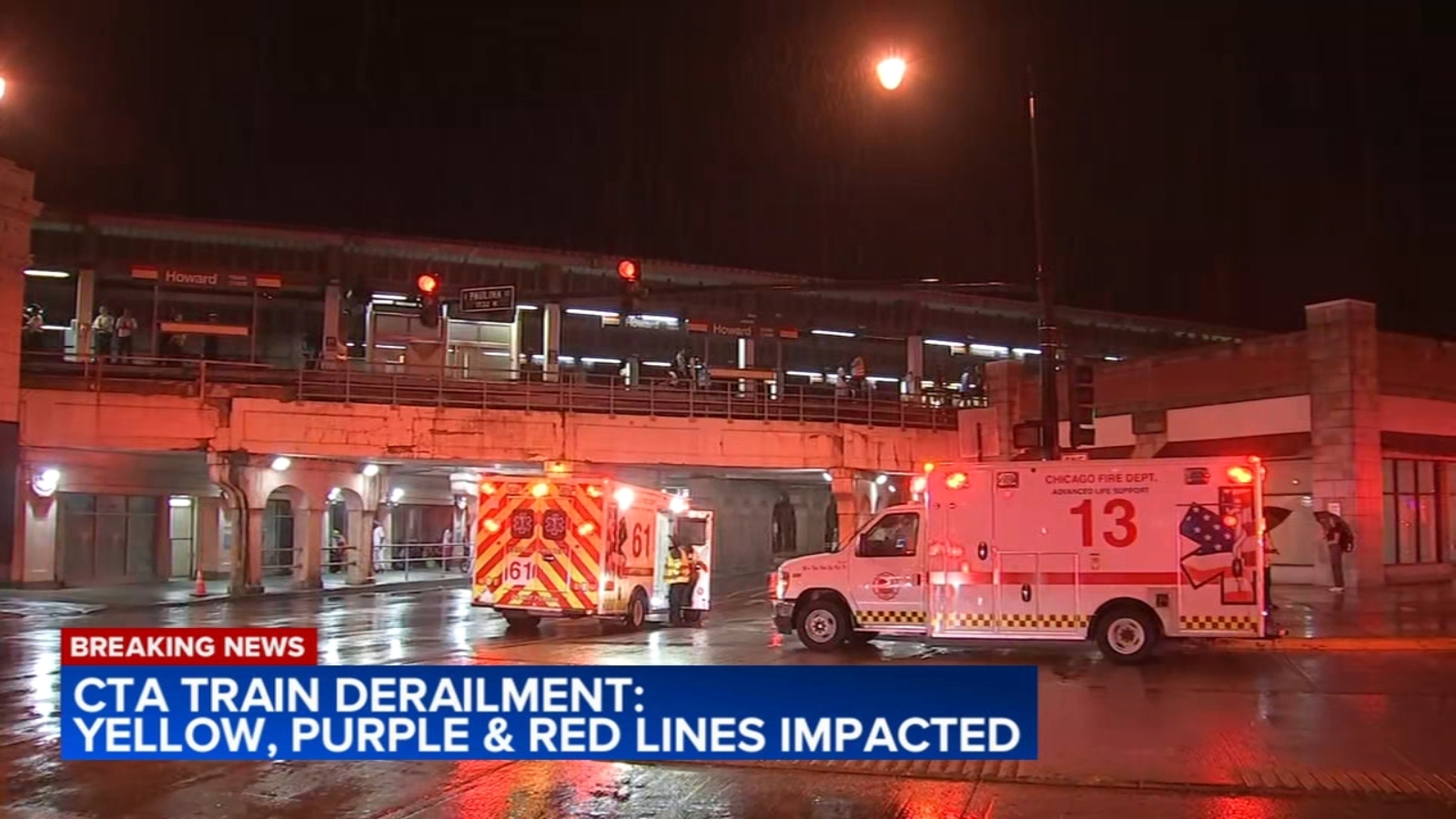 Chicago CTA derailment today: Passengers evacuated after CTA train derails at Howard station in Rogers Park; service disrupted