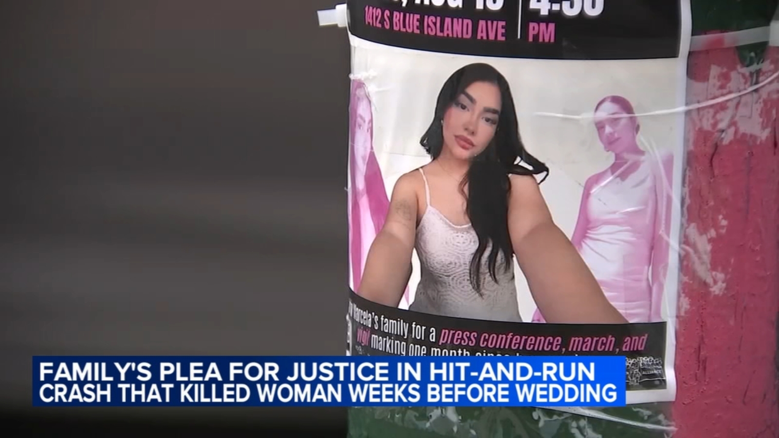 Family demands justice in Pilsen, Chicago hit-and-run crash that killed Marcela Herrera, injured fiancé near Ashland and Cullerton