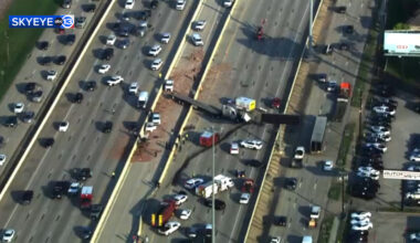 Houston traffic: 18-wheeler hits median on US-290, causing complete closure on westbound lanes near West Road