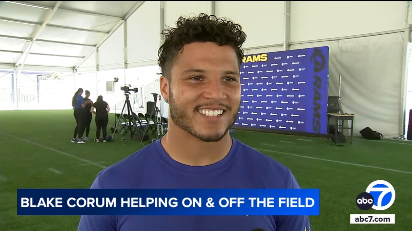 Los Angeles Rams running back Blake Corum gives his all on and off the field