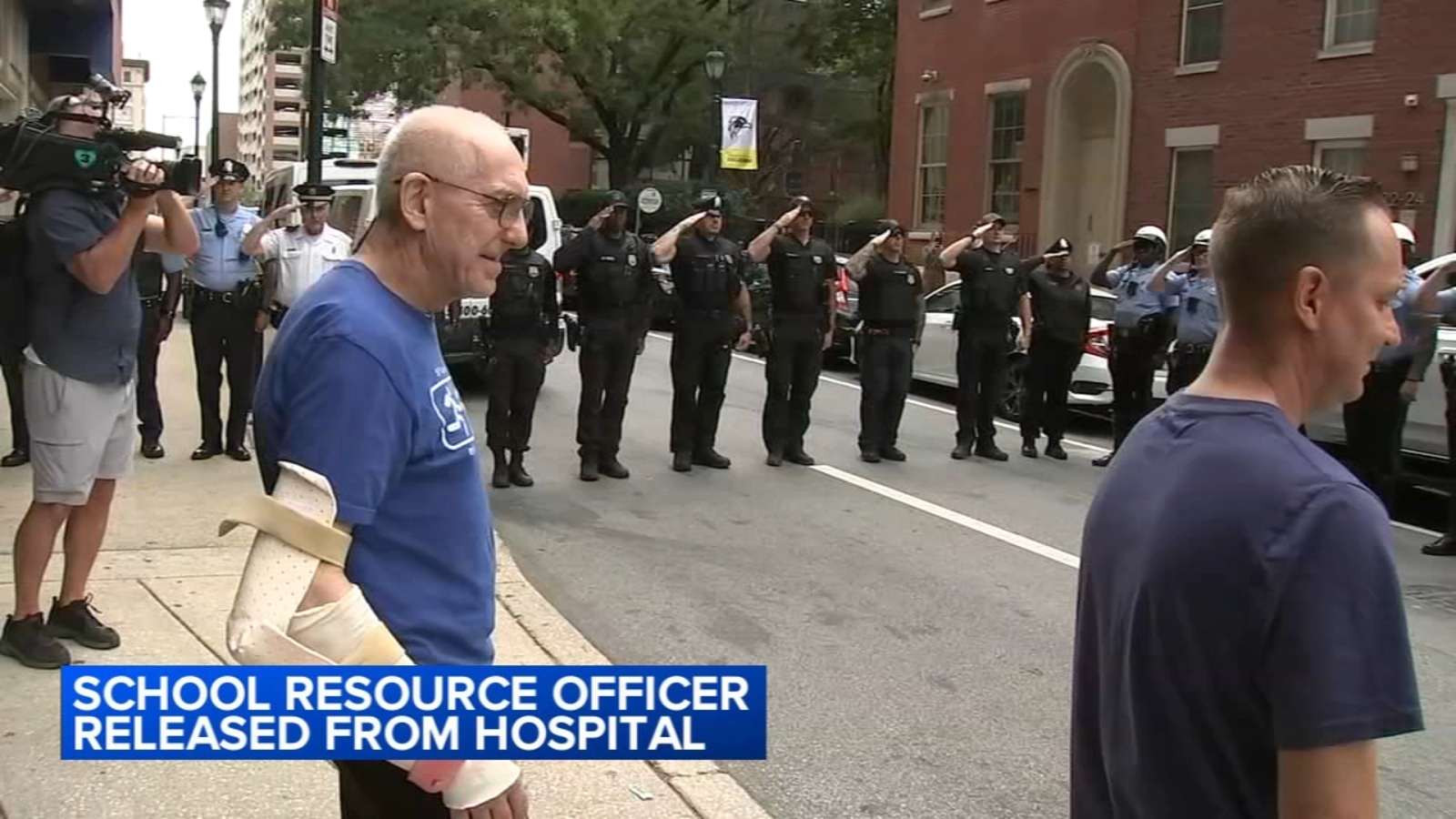 Philadelphia school safety officer heads home after surviving being shot 11 times while responding to road rage incident