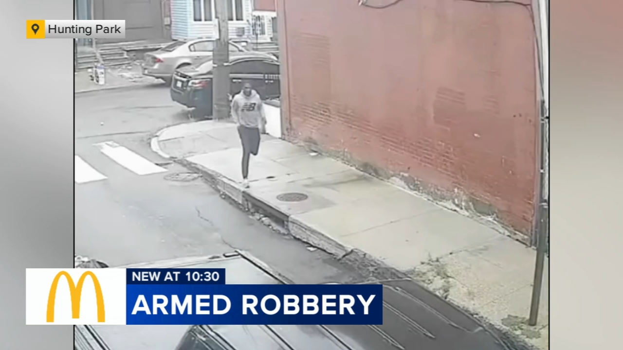Police are looking for a man accused of robbing a McDonald's in Philadelphia's Hunting Park section last week.