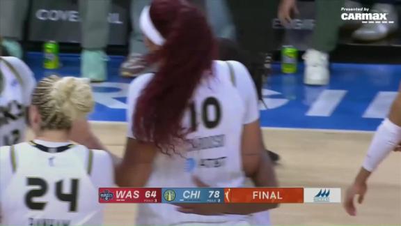 Williams and Cardoso have double-doubles, Sky beat Mystics 78-64 to snap 8-game skid