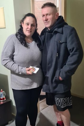 Athena Georgopoulos and her partner, Andrew. The couple was expecting a baby.