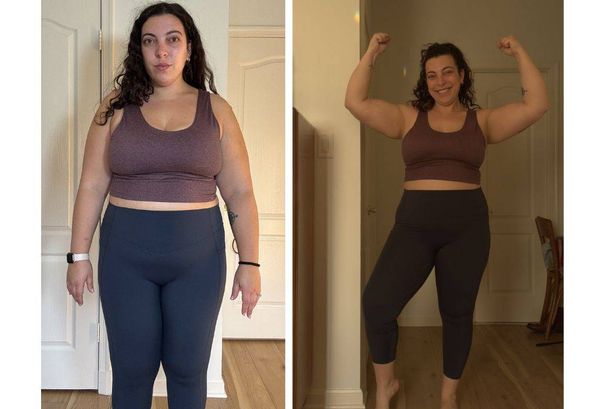 Before and after user used the WalkFit app