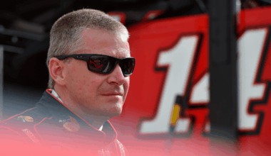 INDIANAPOLIS, IN - JULY 21: The field races into turn one on the stage two restart during the NASCAR, Motorsport, USA Cup Series Brickyard 400 on July 21, 2024, at the Indianapolis Motor Speedway in Indianapolis, Indiana. (Photo by Michael Allio Icon Sportswire) AUTO: JUL 21 NASCAR Cup Series Brickyard 400 EDITORIAL USE ONLY Icon116240721018