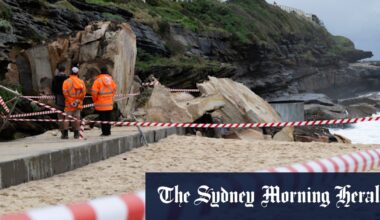 Part of popular Sydney beach closed after rockfall