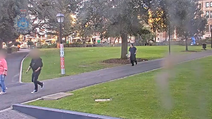 Robert Kevin McCullough, who allegedly escaped from custody pictured in Stirling Gardens.