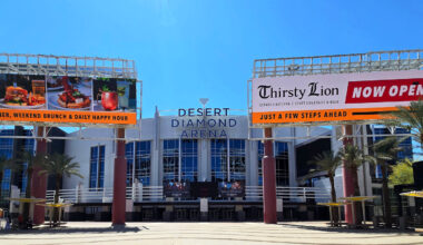 Renovations have added a new look to Desert Diamond Arena in Glendale in this April photograph.