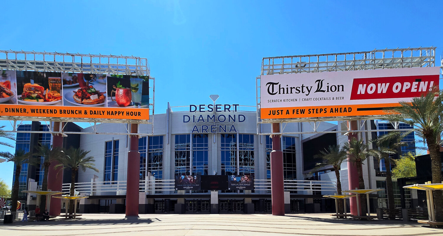 Renovations have added a new look to Desert Diamond Arena in Glendale in this April photograph.