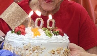 Phoenix resident Bernice Passhel celebrated her 100th birthday at the Desert Mission Adult Day Health Care Aug. 4.