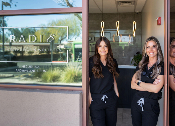 RADI8 Founder Jenni Dixon, FNP-C and Gracie Dixon, Administrator/Patient Coordinator.