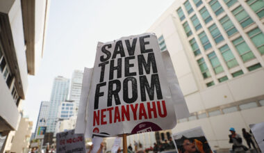 Protest in Tel Aviv against Israeli attacks on Gaza