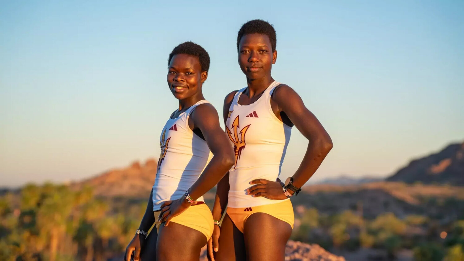 Arizona State distance runners Evaline and Judy Chepkoech, who are from Kenya, are among the international athletes competing for ASU. (Photo courtesy of Austin Pestka/Sun Devil Athletics)
