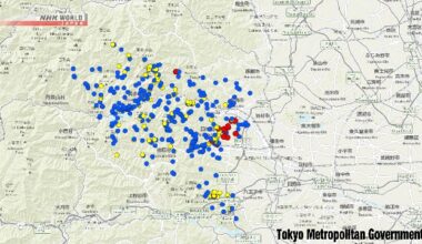 Map of bears spotted in Tokyo online