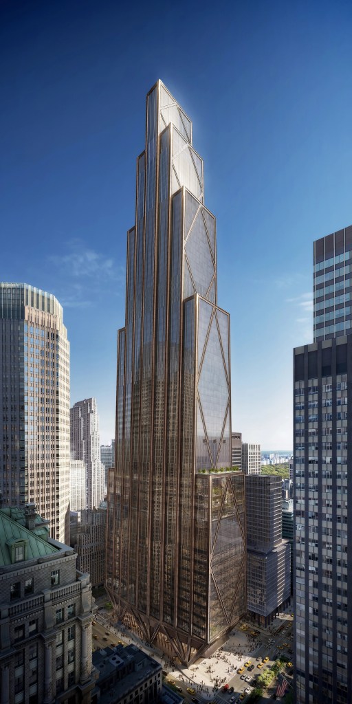 Illustration of JP Morgan Chase's new headquarters at 270 Park Avenue.