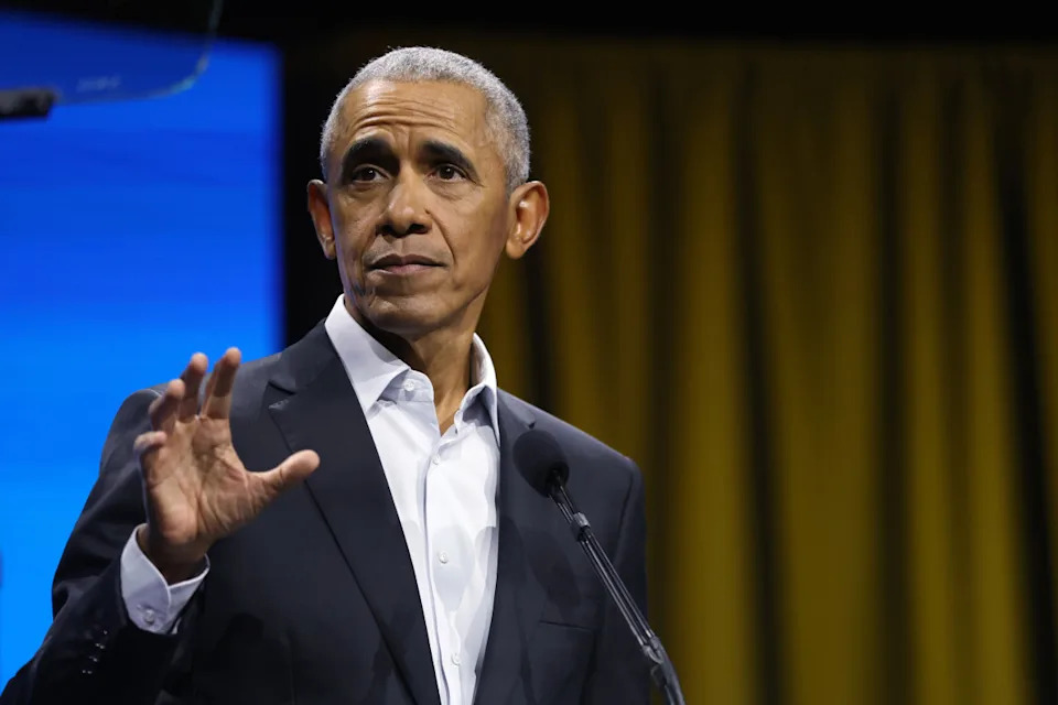 NEW YORK, NEW YORK - NOVEMBER 17: Former U.S. President Barack Obama speaks at a Democracy Forum event held by the Obama Foundation at the Javits Center on November 17, 2022 in New York City. The all day event featured speakers from a variety of backgrounds conversing on the state of global democracy and opportunities for the next generation of global leaders. (Photo by Spencer Platt/Getty Images)Spencer Platt&sol;Getty Images