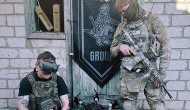 Members of the Revenge Unit of the 3rd Separate Assault Brigade’s “SQUADRON” battalion, known for its prowess in intercepting Russian Drones.