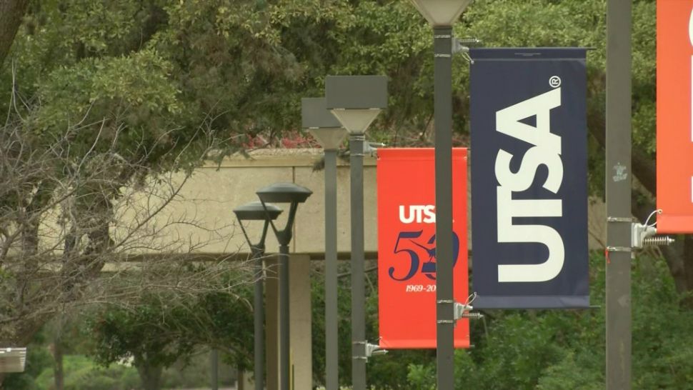 A photo of a banner at UTSA's downtown campus. (Spectrum News 1)