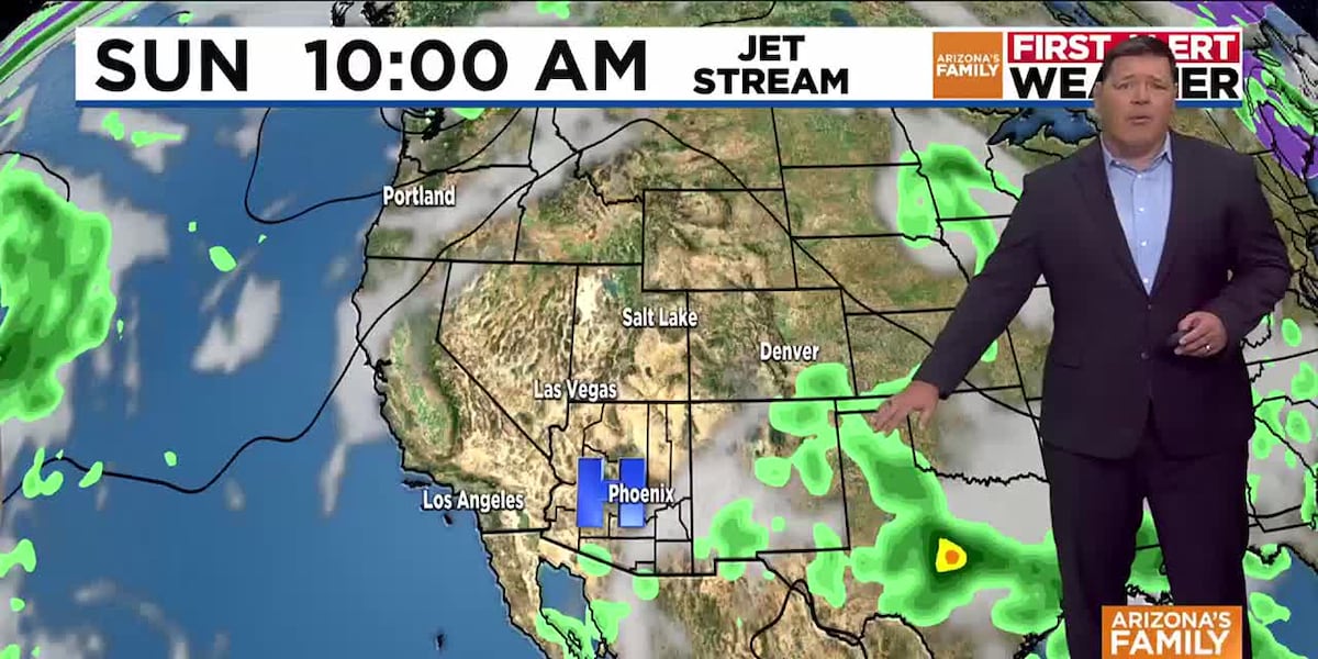 Storm chances linger along with mild temperatures in Phoenix area