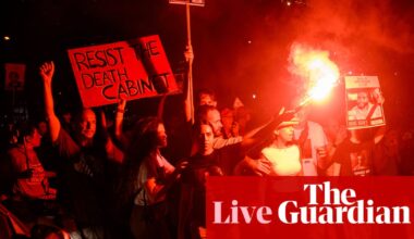 Tens of thousands protest in Israel over plan to escalate war on Gaza – latest updates | Middle East and north Africa