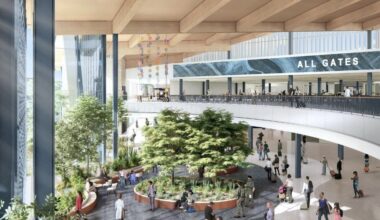 The new financing program will help bridge short-term funding gaps for the terminal development project. (Courtesy Corgan — Lake