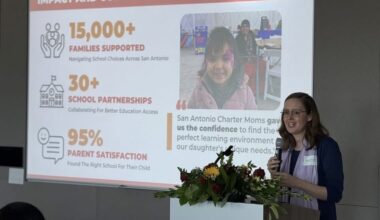 Inga Cotton, founder and CEO of School Discovery Network, announced the name change during the organization's Next Horizon Luncheon on Aug. 6. (Courtesy School Discovery Network)