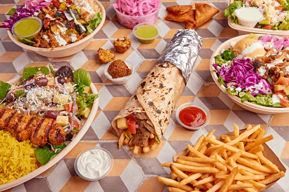 The Kebab Shop will be serving Mediterranean skewers, bowls and wraps. (Courtesy The Signorelli Company)