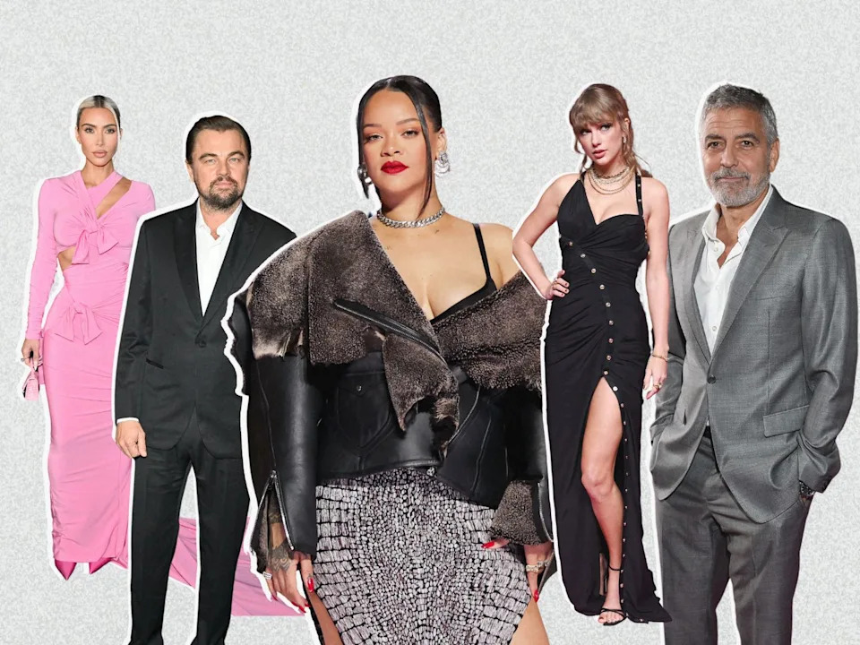 Kim Kardashian, Leonardo DiCaprio, Rihanna, Taylor Swift, George Clooney