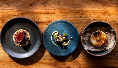 dishes with food plated