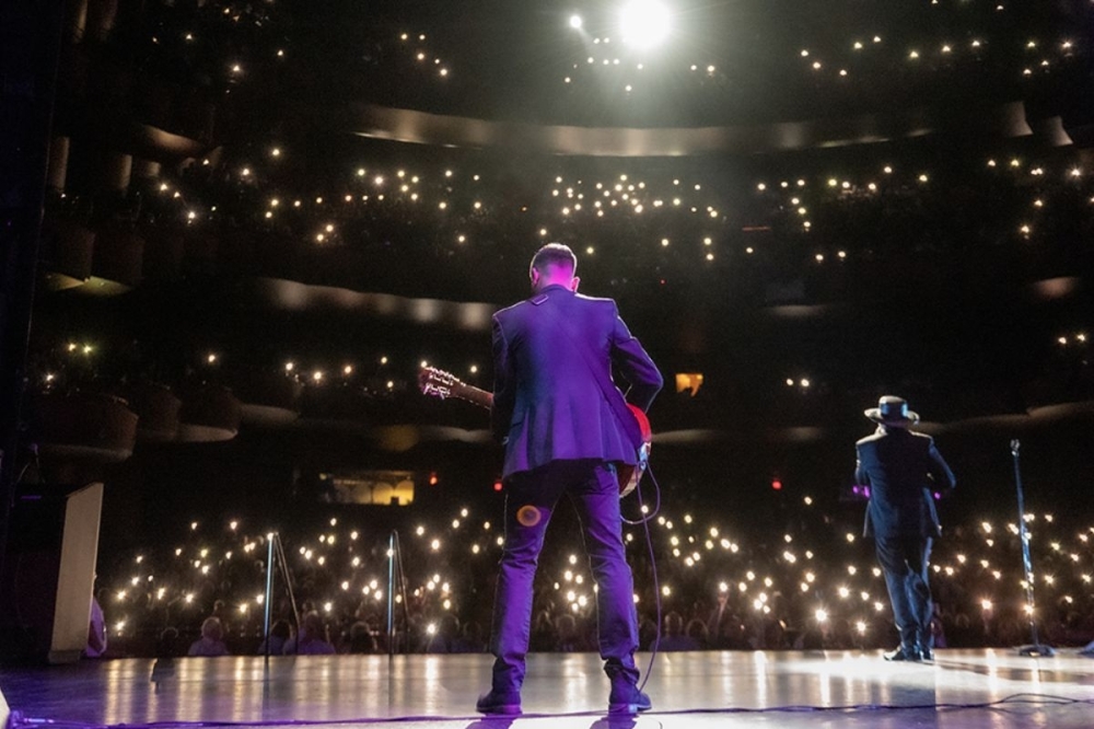 live performance from a stage