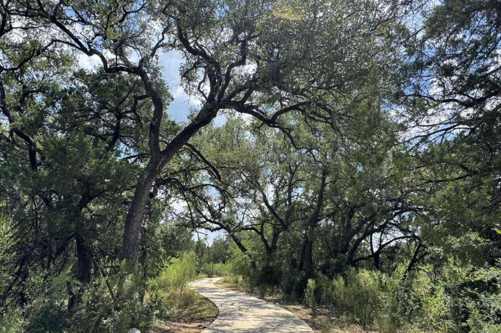 The Salado Creek Greenway is 20-mile long trail network made of asphalt and concrete trails. (Parks Kugle/Community Impact)