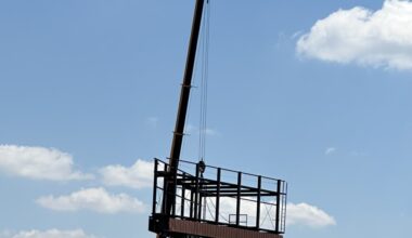 The digital billboard near Paesanos Parkway is currently under construction. (Courtesy Shavano Park)