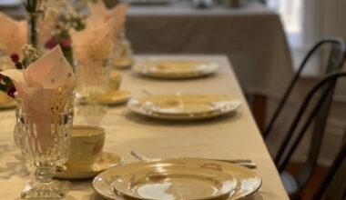 Salt & Light Collective dining room table with plates