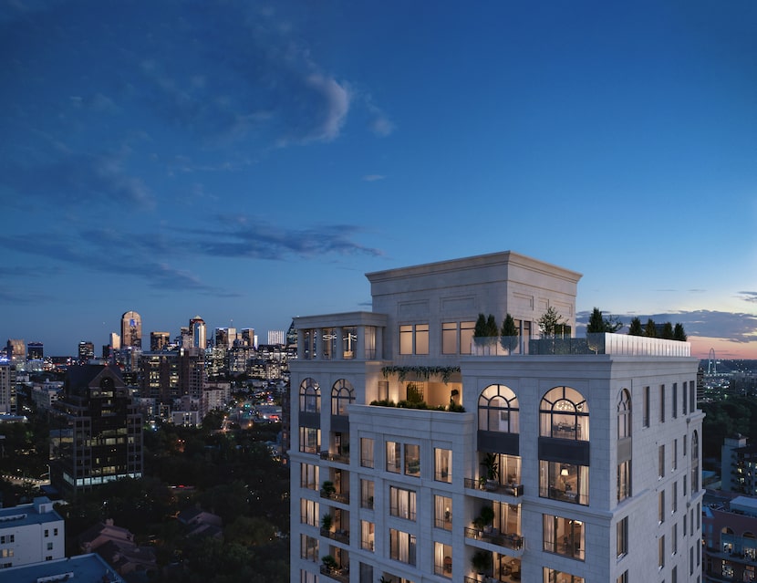 Rosewood Residences Turtle Creek, a 17-story condominium tower, will have about 46 luxury...
