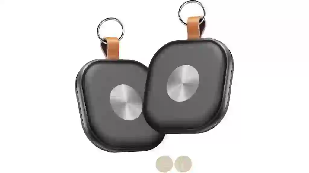 Air Tracker, Key Finder Works with Find My App (iOS Only), Bluetooth Tracker for Keys, Luggage, Suitcases, Key Finder Locator with Sound, Worldwide Tracking Tags, Replaceable Battery-2 Pack
