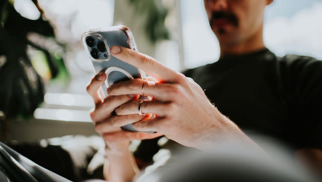 Getty Man on phone (stock image)