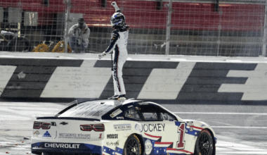 May 24, 2025; Concord, North Carolina, USA; NASCAR Cup Series driver Joey Logano (22) during qualifying at Charlotte Motor Speedway. Mandatory Credit: Jim Dedmon-Imagn Images