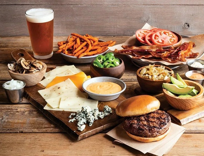 The Build Your Own Burger offerings at World of Beer Bar & Kitchen.