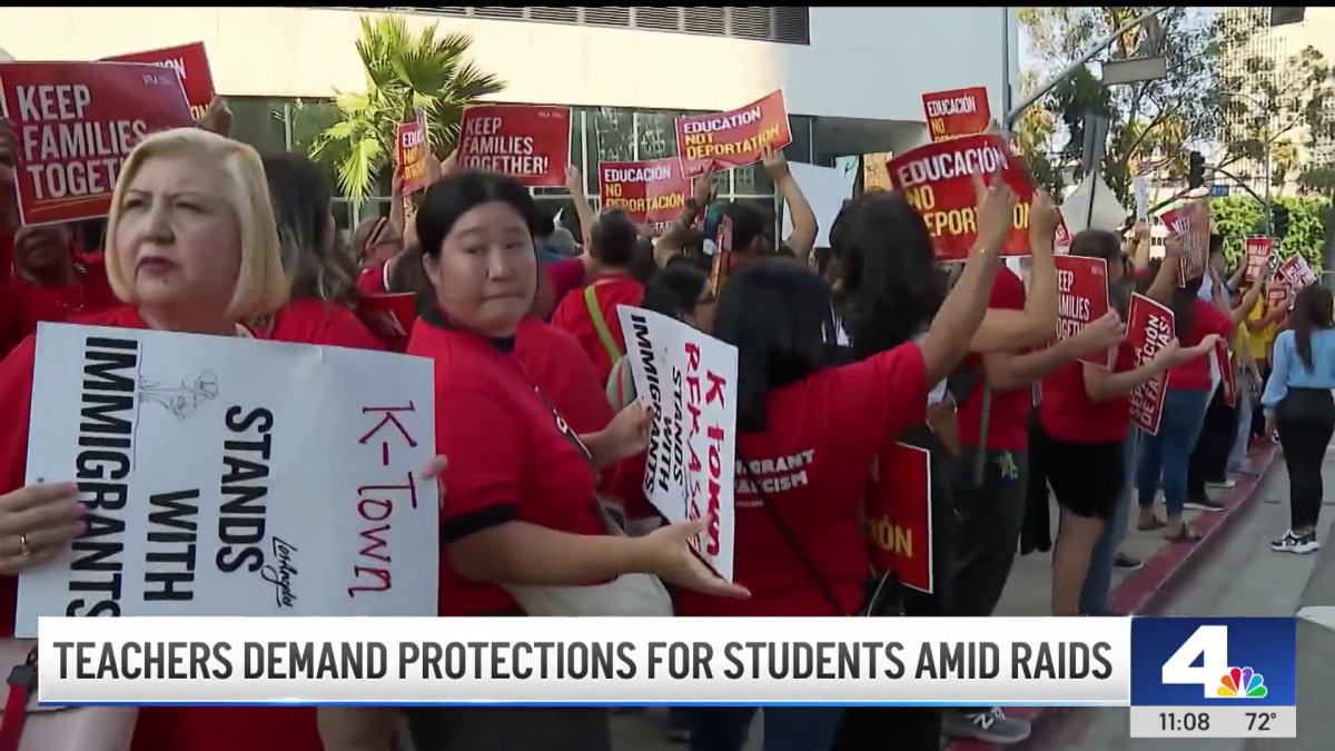 Educators demand protections for students amid immigration raids in Los Angeles – NBC Los Angeles