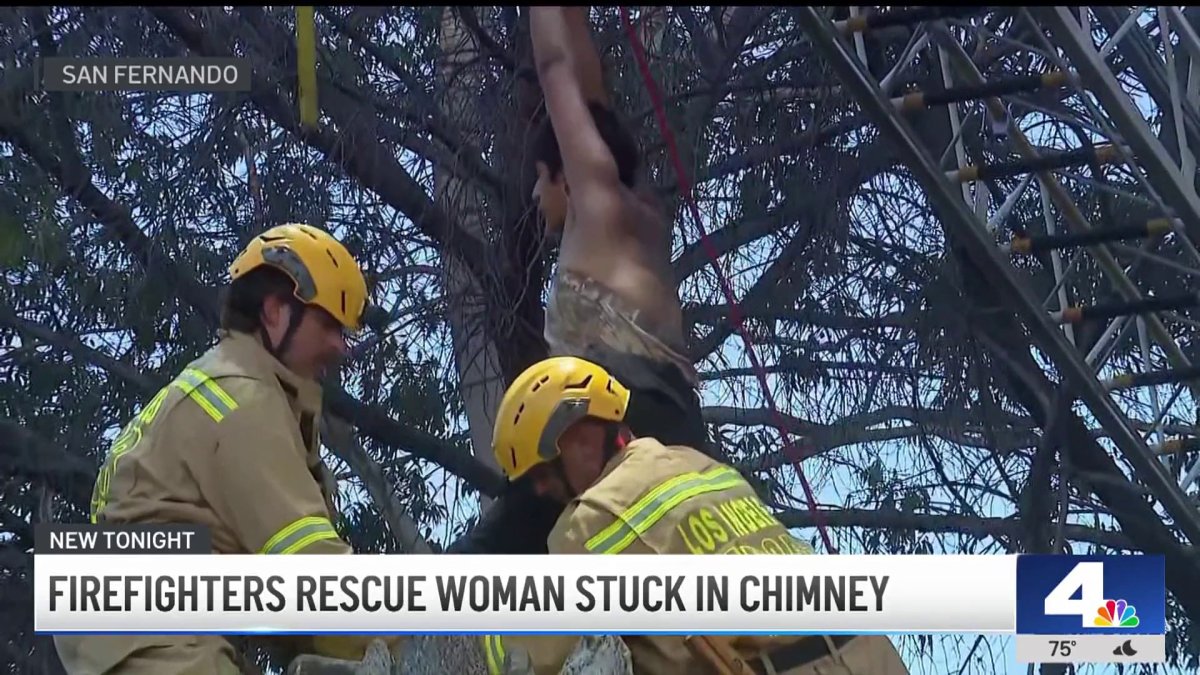 Woman stuck in chimney gets rescued by LAFD – NBC Los Angeles