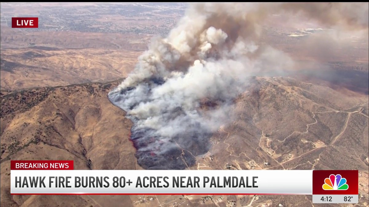 Hawk Fire in Acton threatens structures, Angeles National Forest – NBC Los Angeles