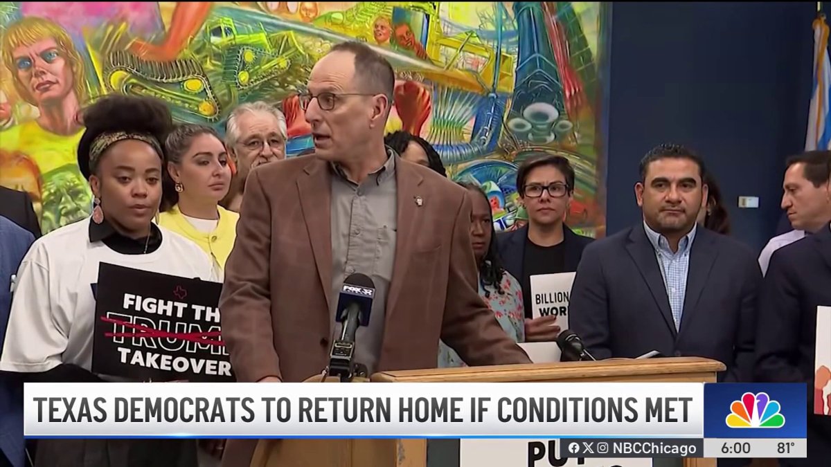 Texas Democrats who fled to Illinois create plan to end walkout – NBC Chicago