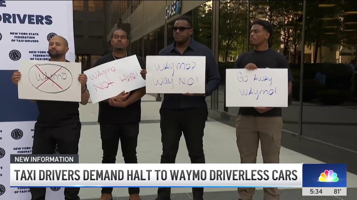 Taxi drivers demand halt to Waymo driverless cars – NBC New York