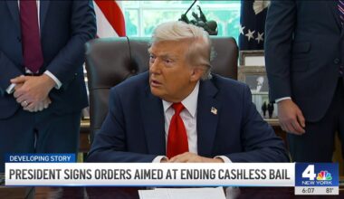 President Trump signs orders aimed at ending cashless bail – NBC New York