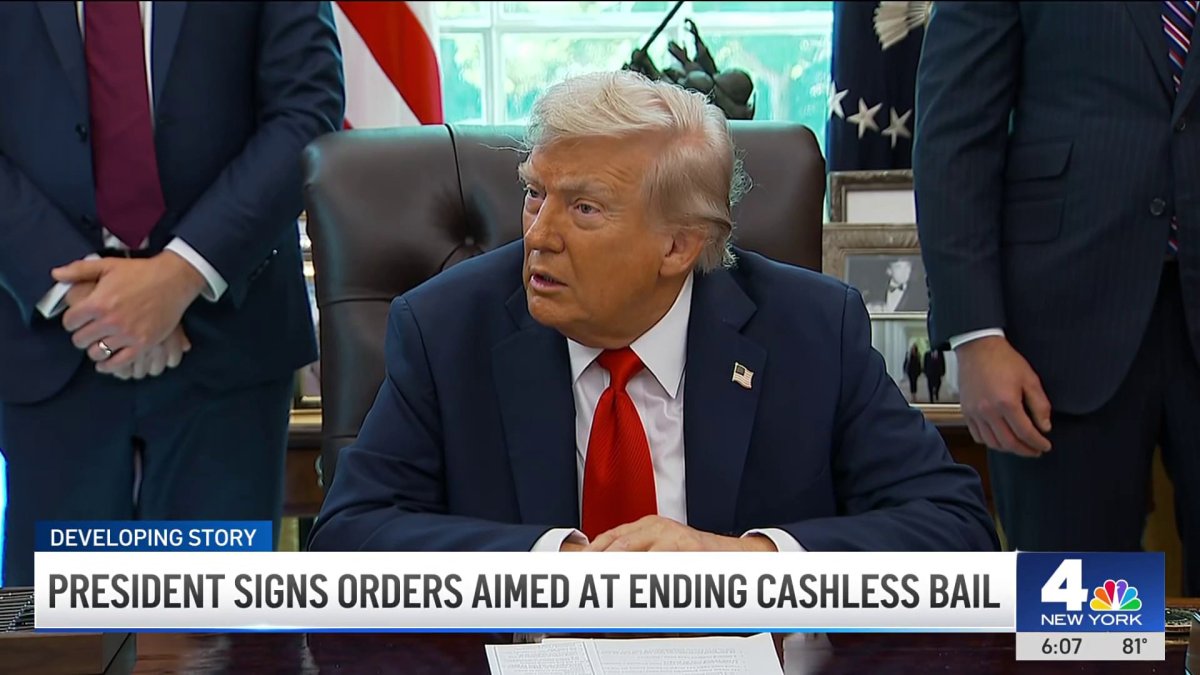 President Trump signs orders aimed at ending cashless bail – NBC New York