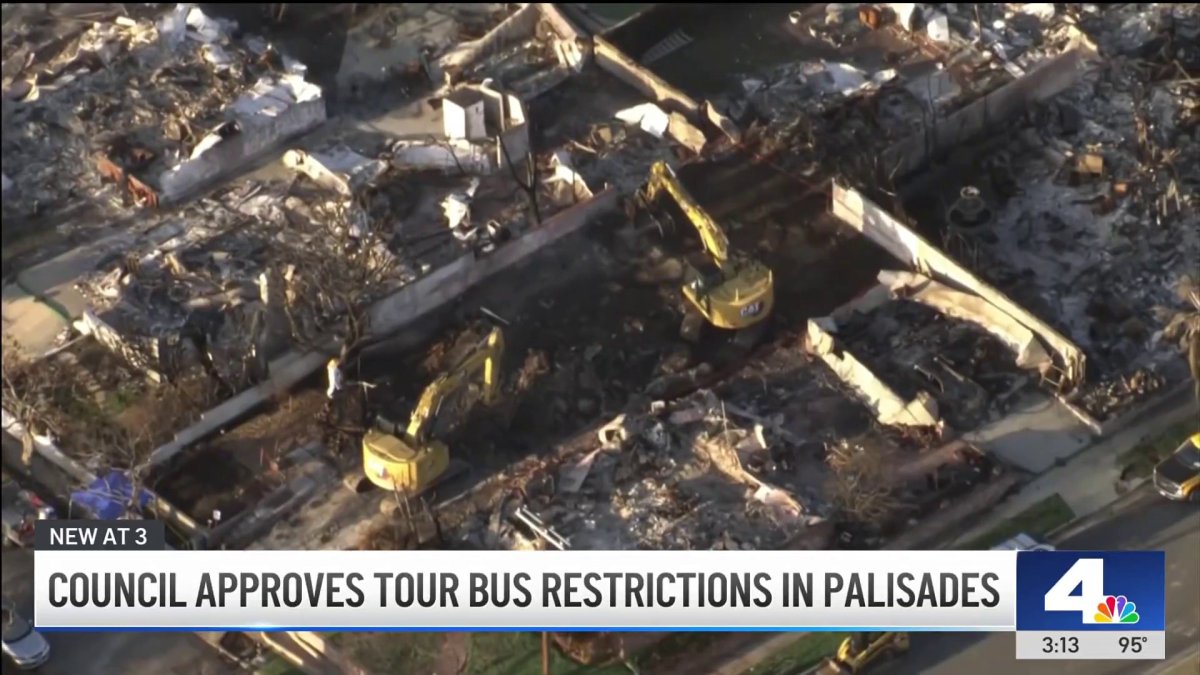 Tour buses restricted in fire-torn Pacific Palisades – NBC Los Angeles