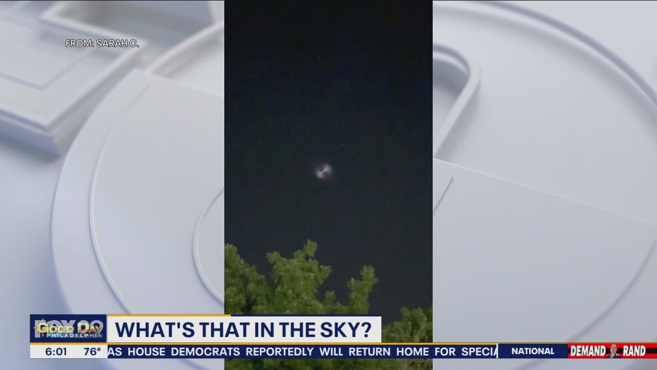 What was spotted in the skies above Philadelphia area overnight Tuesday?